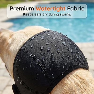 Noise Cancelling Ear Wrap, Dog Ear Muffs Noise Protection Comfortable Quiet Dogs Ear Muffs, Available Silent Elastic Calming Dog Ear Cover for Grooming, Bathing, Swimming (Small)