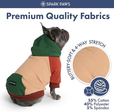 Spark Paws Dog Hoodie – Premium Dog Sweater for Small, Medium, and Large Dogs | Warm Outfits for French Bulldogs, Pitbull, Puppy, Winter Jacket Alternative - Ranger - L