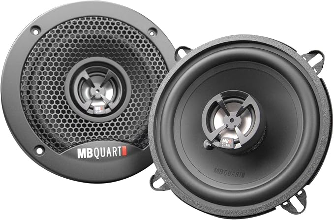 MB Quart Discus High-Performance 5.25" 2-Way Car Audio Component Coaxial Speakers, 90W Peak Power, 45W RMS, 4 Ohm, and 88db Sensitivity