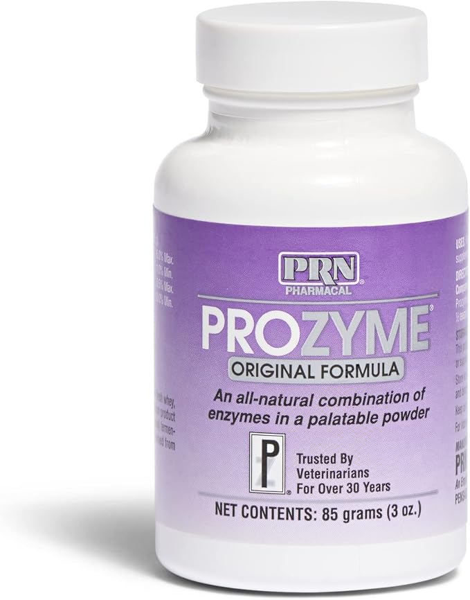 ProZyme Enzyme Replacement Supplement - Natural Digestive Aid Veterinary Enzyme Formula - Plant Based for Pet Digestive Health - 3 oz