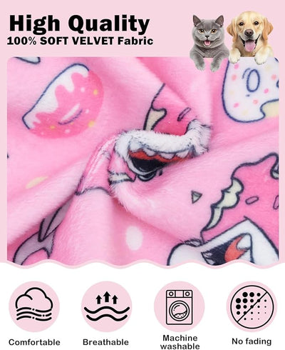 CuteBone Dinosaur Costume Dog Shirt, Stretchy Velvet T-Shirt Clothes for Small Dogs, Soft & Breathable Pet Tee Outfit Cat Apparel for Daily Wear, Cozy Pullover Design Puppy Fashion COSBX05M