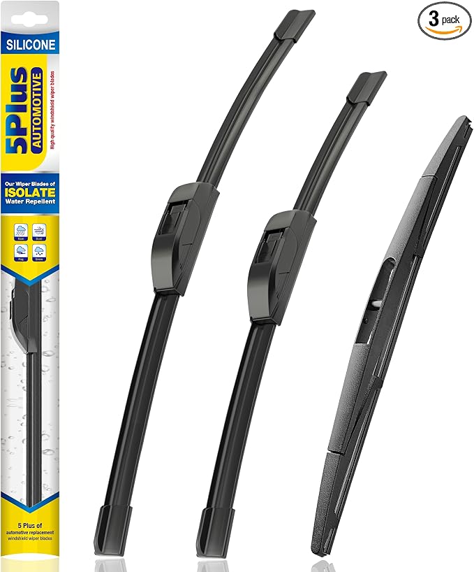 5 PLUS® Silicone Windshield Wipers Replacement for 2017-2022 HONDA CR-V CRV Wiper Blades(Set of 3),Automotive Replacement Windshield Wiper Blades For My Car-26"/17"/12"