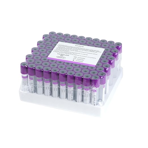 Specimen Collection Tubes 5ml Lab Vacuum EDTA K2 Tube for Pet Animals Veterinary Lab Supplies 100 Pcs Wrap Packaging