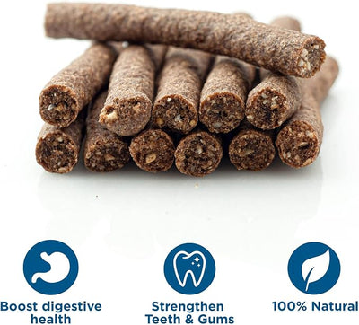 Premium Real Beef Snap Sticks - 20 Count (Pack of 1) - 100% Natural, No Additives, USA Packed, Easy to Digest, Rawhide-Free, High Protein, Great for Puppy Training