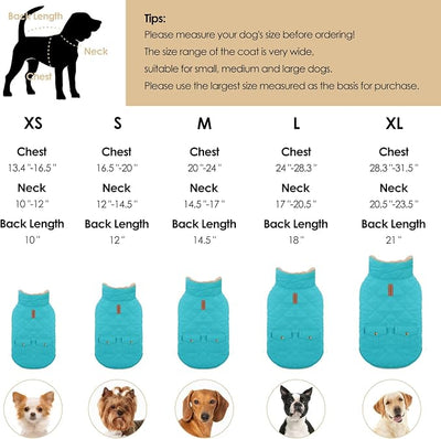 Large Dog Winter Jacket, Pet Warm Windproof Coat Dogs Cold Weather Coats Snow Jacket Pets Clothes, Golden Retriever, Labrador Retriever, Husky, Blue L