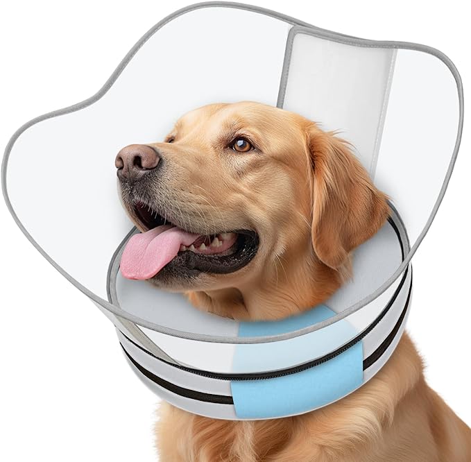 Raised Sponge Dog Cone Collar Alternative After Surgery, Soft Dog Cone for Small Medium Large Dogs to Stop Licking, Pet Neck Donut Collar After Surgery
