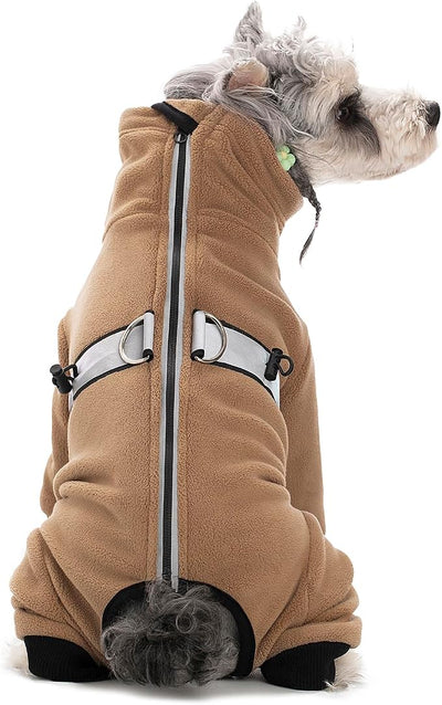 Dog Coats for Small Dogs, Polar Fleece Dog Pajamas Bodysuit for Small Medium Dogs, Dog Winter Jacket Dog Sweater Dog Vest for Small Dog, Dog Four-Legged Warm Clothes