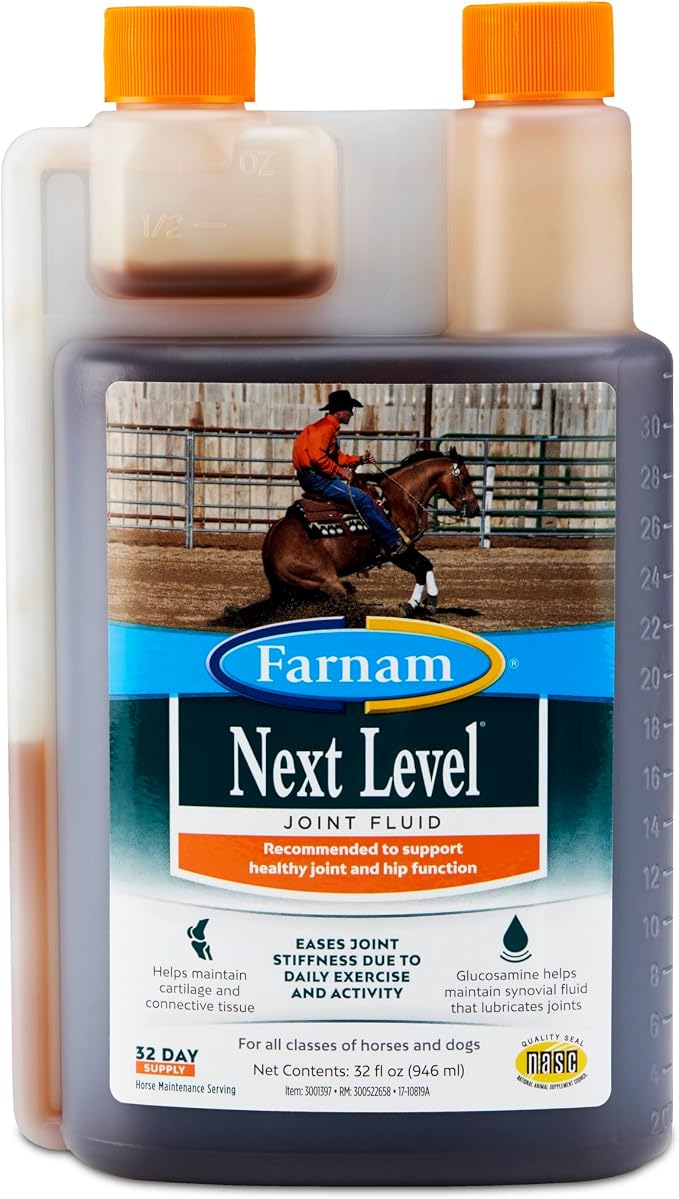 Next Level Horse Joint Supplement for Horses & Dogs, Helps Maintain Connective Tissue to Ease Joint Stiffness Due to Daily Activity, 32 oz, 32 Day Supply