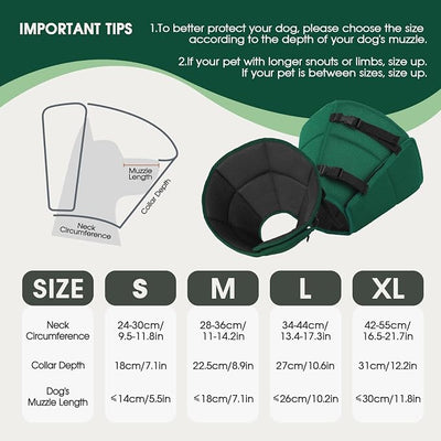 Dog Cone for Large Dogs After Surgery, Adjustable Soft Recovery Cone Collar for Dogs to Stop Licking, Professional Elizabethan Collar for Pet, Recovery Cones for Wound Healing & Hot Spots