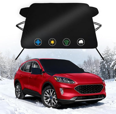 Windshield Cover for Ice and Snow for Kia Telluride /Ford Escape 2020-2026, 2-Layer Oxford Fabric Front Windshield Cover Winter Car Accessories Freeze Protection from Snow,Ice &Frost (71"x47")