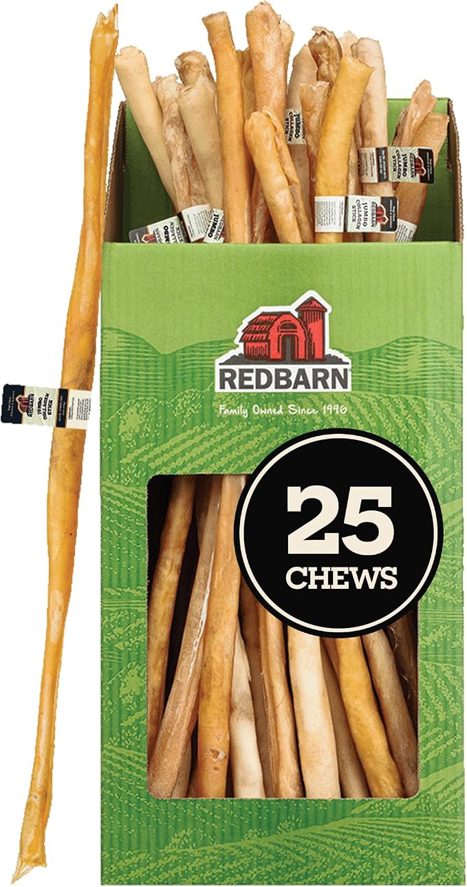 30" Collagen Sticks Dog Treat, All-Natural, Long-Lasting, High-Protein, Supports Healthy Joints & Shiny Coat, Rawhide-Alternative Chew, 25 Count