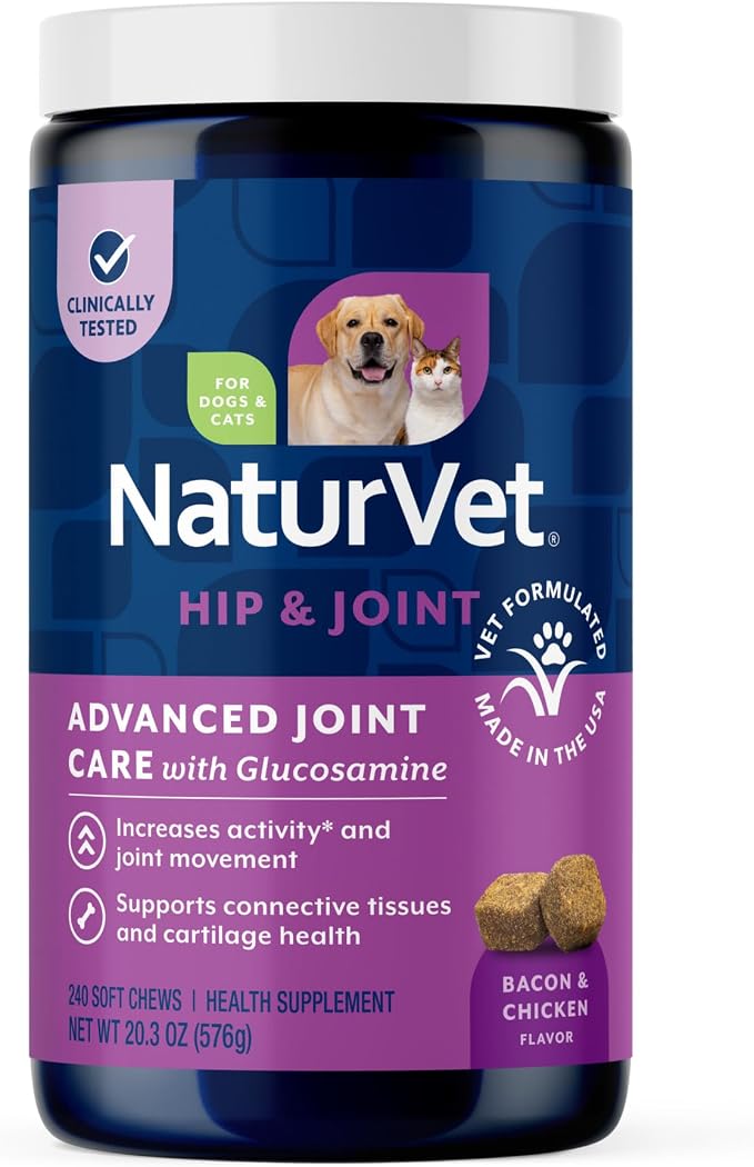Arthrisoothe Glucosamine for Dogs – Dog Supplement with Glucosamine, MSM, Chondroitin & Hyaluronic Acid – ArthriGold Level 3 – 240 Soft Chews