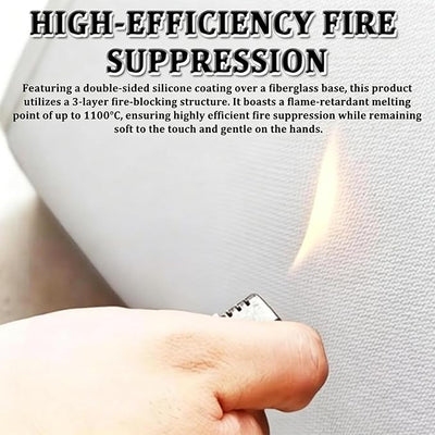 Car Blanket - 1100°C High Melting Point Fiberglass Double | EV Battery Car Thermal Runaway Suppression Cover, Heavy-Duty Welding & Sheet With Storage Bag, Premium Flame