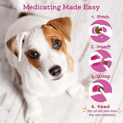 Riley's Pill Wrap for Dogs with Probiotics - Delicious Peanut Butter Flavored Pill Paste for Dogs - Wrap Pills, Capsules, Tablets in a Pocket or Pouch to Mask The Taste & Make Pill Time Easy - 4.2 oz