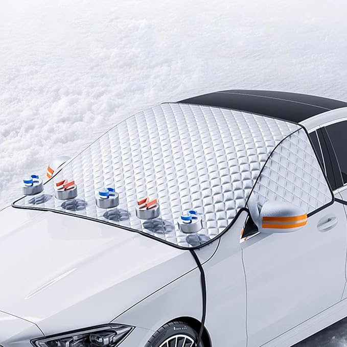 Large Magnetic Car Windshield Snow Cover - Waterproof Frost and Ice Protector with Mirror Covers and Side Window Guard, All-Season Winter Shield for Honda Accord 2023-2025