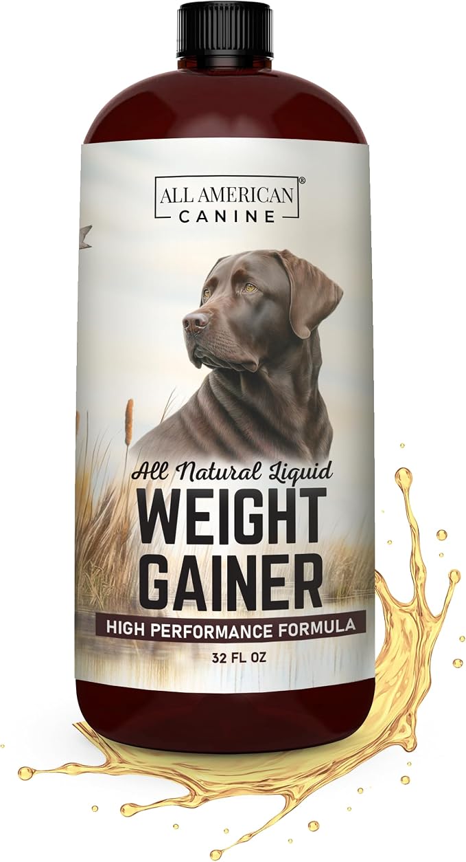 Dog Weight Gainer Liquid – High Calorie Dog Food Supplement for Rapid Weight Gain, Mass, and Recovery – Appetite Stimulant – 120 Servings