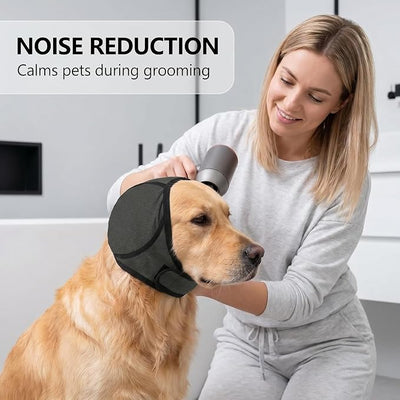 Silentwuff for Dogs - Noise Cancelling Dog Ear Muffs, Waterproof Protection Cover for Anxiety Relief, Adjustable Design Available in Three Sizes (S/M/L) for All Breeds (Medium)
