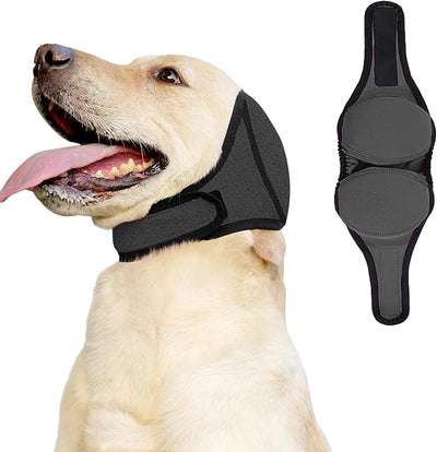 Dog Ear Muffs for Noise Protection, Soft Quiet Dog Ear Headband, Dog Ear Covers for Anxiety Relief, Calming No Flap Ear Wraps for Dog Hematoma Fireworks Thunderstorms Bathing Grooming