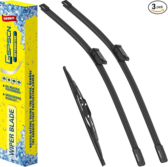 GSPSCN 3 Wipers Replacement for Cadillac SRX 2016 2015 2014 2013 2012 2011 2010 Original Equipment Windshield Wiper Blades 26"+17"+12" (set of 3) Top Lock