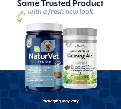 NaturVet Quiet Moments Calming Aid Dog Supplement, Helps Promote Relaxation, Reduce Stress, Storm Anxiety, Motion Sickness for Senior Dogs – 60-Ct. Soft Chews