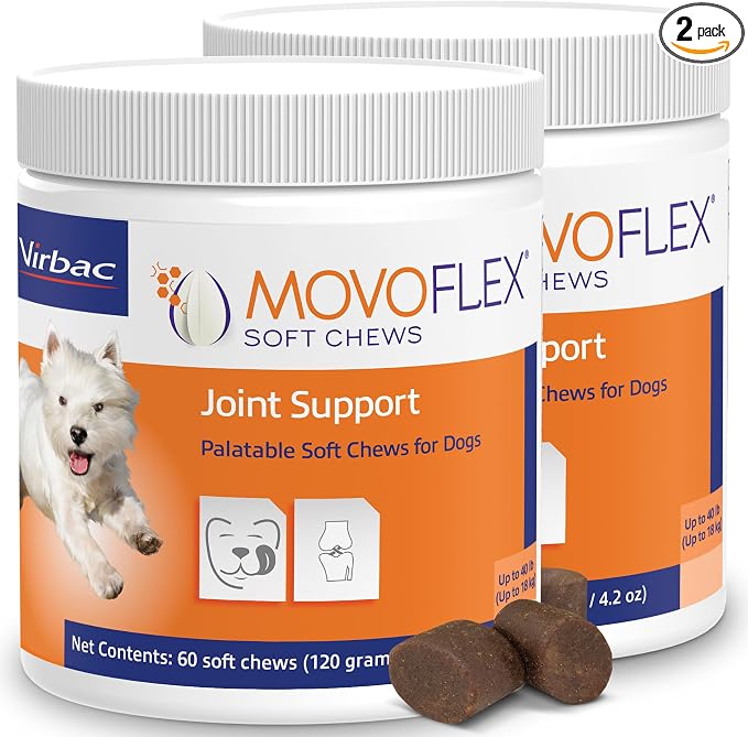 MOVOFLEX Soft Chews Hip and Joint Support Supplement for Small Dogs - 120 Count By