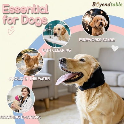 Dog Ear Muffs Noise Protection Doggie Hush Covers Cancelling Headphones,for Dogs Anxiety Bath Swimming (Grey, S)