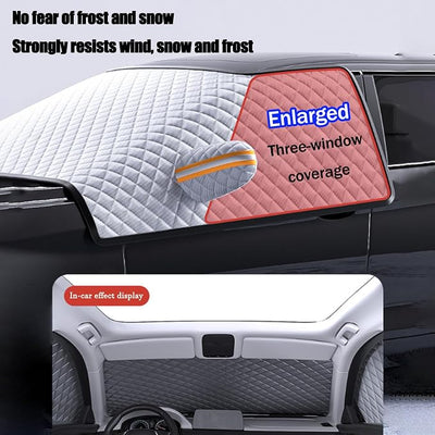 Car Windshield Snow Cover for Subaru Outback 2009-2019 2020 2021 2022 2023, Thicken Car Windscreen Cover Winter Magnetic Windshield Frost Cover Side Window Rearview Mirror Protector,L