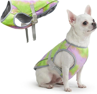 Spark Paws Dog Cooling Vest - SPF 50 UV Sun Protection - Summer Heat Relief Gear for Dogs, Lightweight, Evaporative Cooling - Dog Anxiety Relief Vest During Hot Days - Neon Purple - Size S