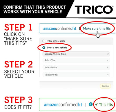 TRICO Diamond 22" + 18" Super Premium Automotive Replacement Windshield Wiper Blades (Set of 2), Passenger and Driver Side All-Weather Beam Wiper Blades for Select Vehicle Models (Item #25-2218)