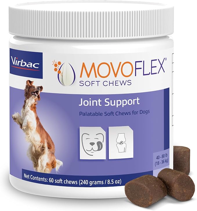 MOVOFLEX Soft Chews Hip and Joint Support Supplement for Medium Dogs - 60 Count By