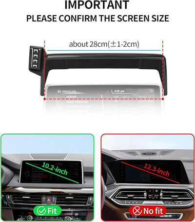 Wireless Charger Car Phone Holder for BMW X5/X6 2015-2018, 10.2-inch Screen | X5 2014,X6 2019,Auto Clamp Cell Phone Mount Accessories 15W Qi Fast Charging Stand Clip Compatible with iPhone Android