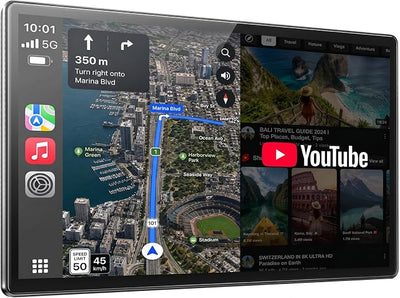 LAMTTO Extra Large 11 Inch Carplay Screen for Car, Built-in YouTube/TikTok Entertainment Video APPs, Backup Camera, Wireless Car Play and Android Auto Screen with Navigation/Voice Assistant/OTA Update