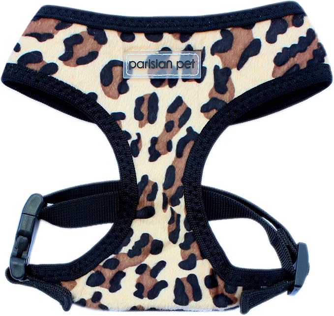 Parisian Pet Leopard Print Pet Harness Comfortable, Adjustable for Dogs & Cats