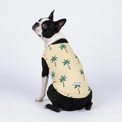 Fitwarm 2 Pack Toucan & Palm Tree UPF 50+ Sun UV Protection Dog Shirt, Lightweight Cooling Vest, Quick Dry Summer Clothes for Small Dogs Boy Girl, Pet Outfit, Green, Beige, XL