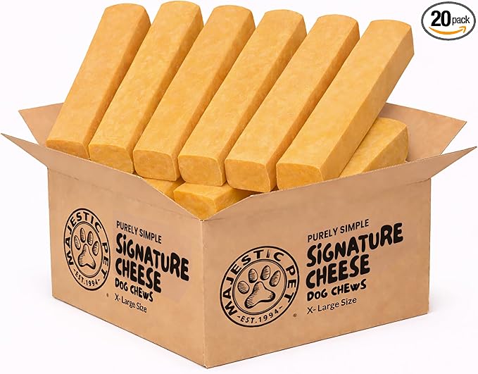 Majestic Pet Himalayan All-Natural Cheese Dog Chews - Long Lasting Dental Chew for Dogs - Healthy Pet Treats with Beneficial Ingredients (Dental & Bone Support, XL, 20 Pack)