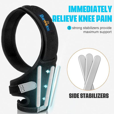 Dog Knee Brace for Dogs Rear Legs, Cruciate Ligament Care Stifle Knee Brace for Dogs Luxating Patella,Strong Support to Reduce Joint Pain and Muscle Sore, with Side Stabilizers for Back Leg