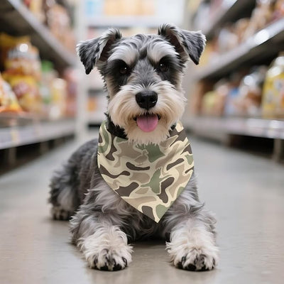 KEIAHUAN Duck Camo Hunting Dog Bandana Handkerchiefs Scarfs Triangle Bibs Washable Double Reversible Kerchief Scarf Adjustable Accessories for Small to Large Dog Puppy Cat