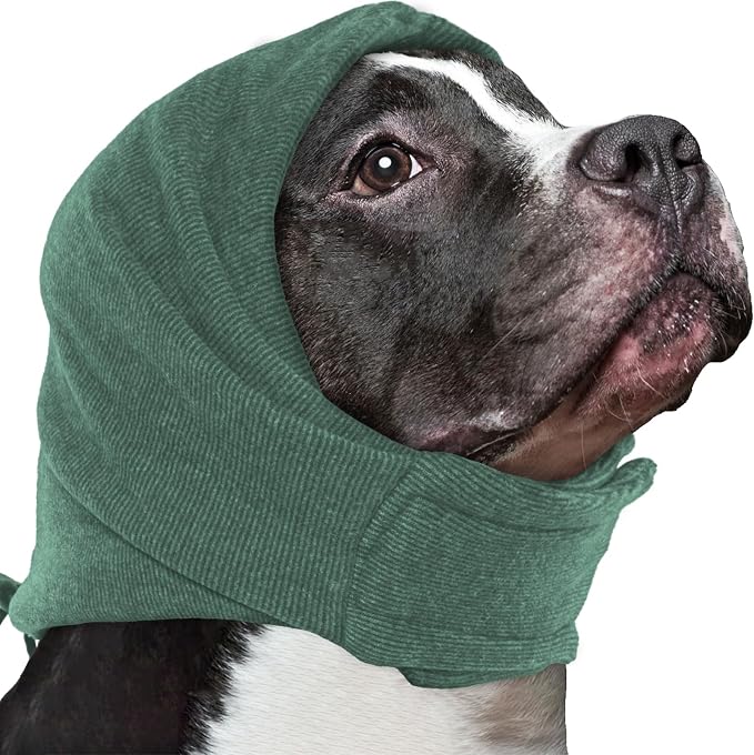 Soft Dog Calming Hoodie Anxiety Relief Dog Ear Muffs Noise Protection Doggy Head Wrap Hematoma Fireworks Doggy Ear Cover for Bath Blow Drying Pet Head Cover Noise Cancelling Sleep Help Headband