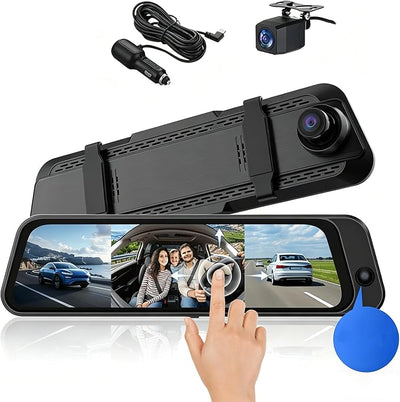 Three Recording Camera: 4K+2K+2K HD Car Dash Cam with Voice Control, Wi-Fi Rearview Camera, WDR Night Vision, G-Type Sensor, 24H Parking Monitoring & ABS