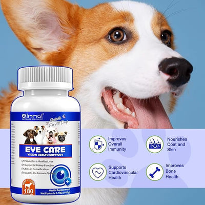 Dog Eye Health Care Supplements, 180 Count, Vision Support with Omega 3 and DHA