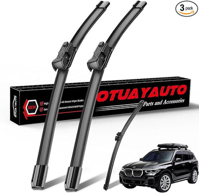 OTUAYAUTO Windshield Wiper Blades Replacement for BMW X5 2019-2023 | 26"+20"+14" Top Lock Front and Rear Wipers Set (Pack of 3)