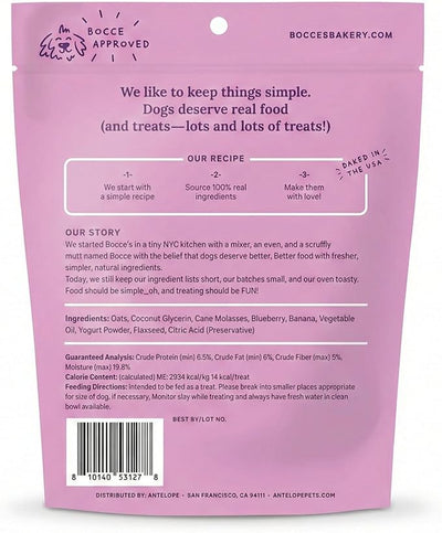 Bocce's Bakery Berry Bliss Smoothie + Nutty 'Nana Dog Treat Bundle – Natural, Wheat-Free Soft & Chewy Cookies Made with Real Ingredients and Baked in The USA – 2 Pack Bundle