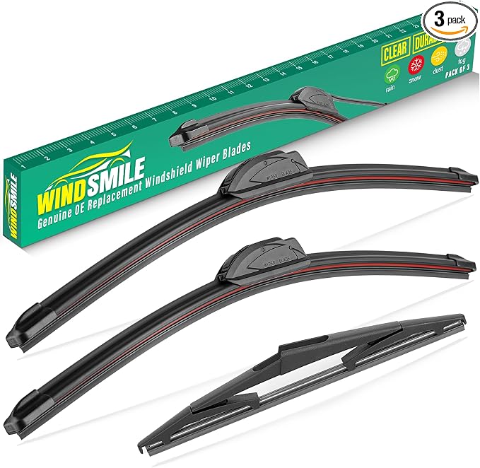 24" 16" 10" Windshield Wiper Blades Replacement for Toyota Corolla Cross 2022 2023 2024 2025 Premium All Weather Front Rear Wipers Set - OEM Quality (Pack of 3)