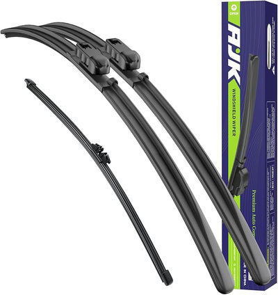 AJK Wiper Blades for Ford Bronco Sport 2021-2025 | Front & Rear, 3-Piece, OEM, Conventional