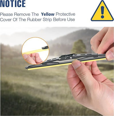 16" Rear Wiper Blade Replacement for Chevy Trailblazer 2006-2002 Tahoe/Suburban 2006-2000 Uplander 2009-2005;GMC Envoy 2006-2002 Yukon 2006-2000 Rear Windshield Wiper Blade(16-1)