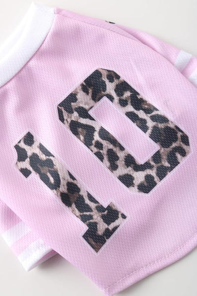 Pet Dog Jersey, Summer Cooling Mesh Fabric, Soccer Sportswear, Lightweight Football Casual Clothes for Small Dogs, Pink, Medium