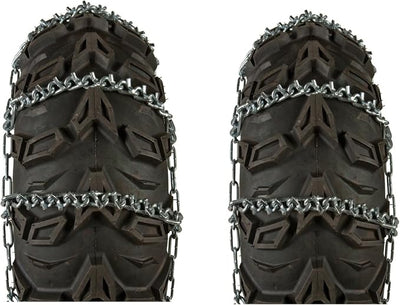 Suitable for ATV/UTV Snow Use - Tire Chains [Size A, SOLD IN PAIRS] Compatible with 2000-2024 Models Fitting Tire Sizes 23x8-12 & 22x10-9