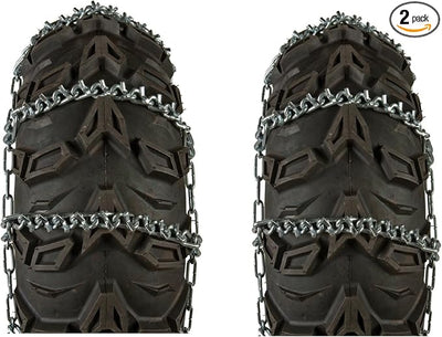 Suitable for ATV/UTV | Snow Tire Chains [Size C, Heavy-Duty, Anti-Slip] Compatible with 2010-2024 Models | Fits Tire Sizes 25x10-12 & 26x10-12,26x9-12 | Sold in Pairs