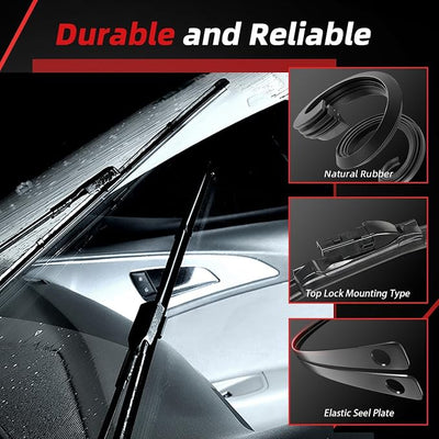 OTUAYAUTO Windshield Wiper Blades Replacement for Subaru Forester 2019-2024, All-Extreme Weather Performance Quiet No Trace Front and Rear Wipers Top Lock 26"+17"+14" (Pack of 3)