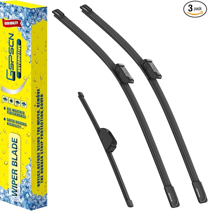 GSPSCN 3 Wipers Replacement for Jaguar F-Pace 2025 2024 2023 2022 2021 2020 2019 2018 2017，Original Equipment Windshield Wiper Blades 26"+19"+13" (set of 3) Top Lock